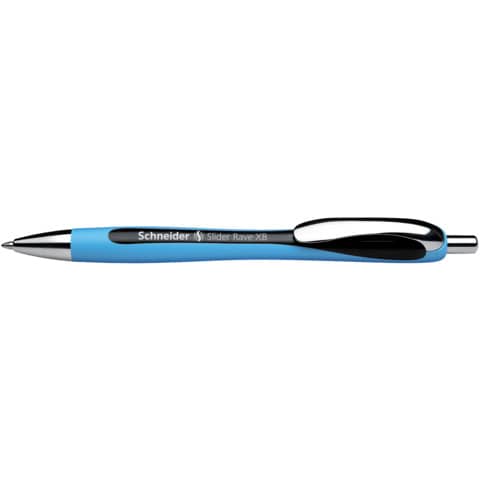 Penna a sfera a scatto Schneider Slider Rave ricaricabile tratto XB nero P132501